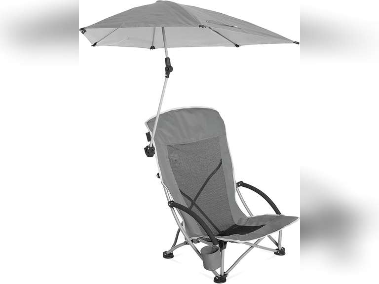 SportBrella Beach Chair with UPF 50+ Adjustable Umbrella Beach Chair