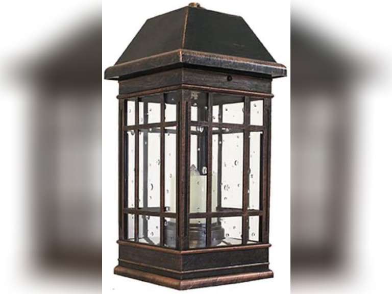 Smart Solar 3960KR1 San Rafael II Solar Mission Lantern Illuminated by