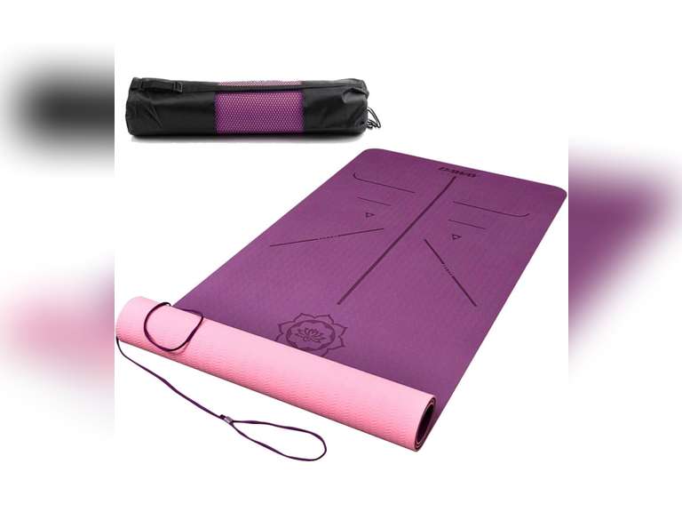 Eco Friendly TPE Yoga Mat DAWAY Y8 Wide Thick Workout Exercise Mat