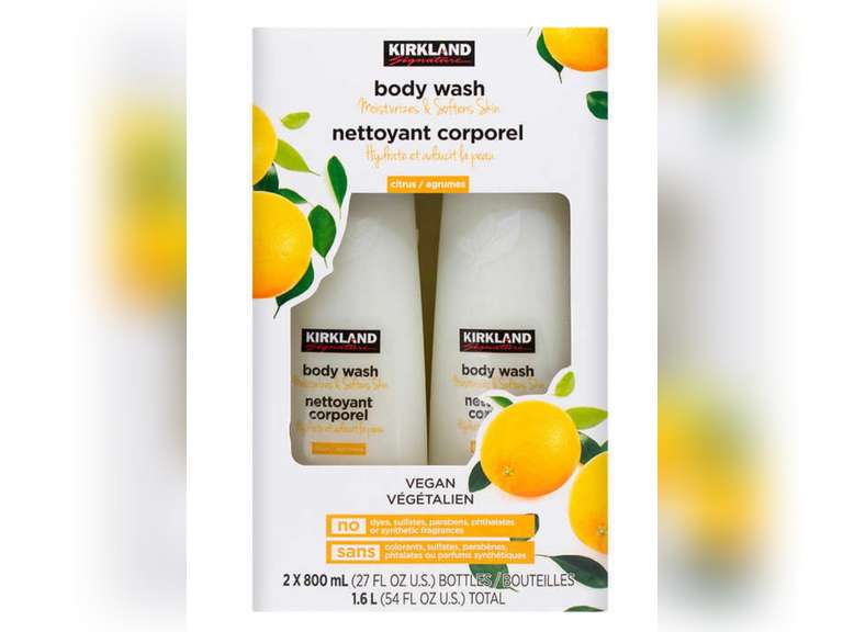 Kirkland Signature Liquid Body Wash, Natural Citrus, 27 fl oz, 2count