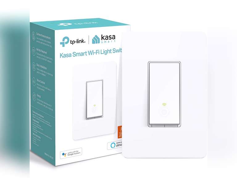 Kasa Smart Light Switch HS200, Single Pole, Needs Neutral Wire, 2.4GHz