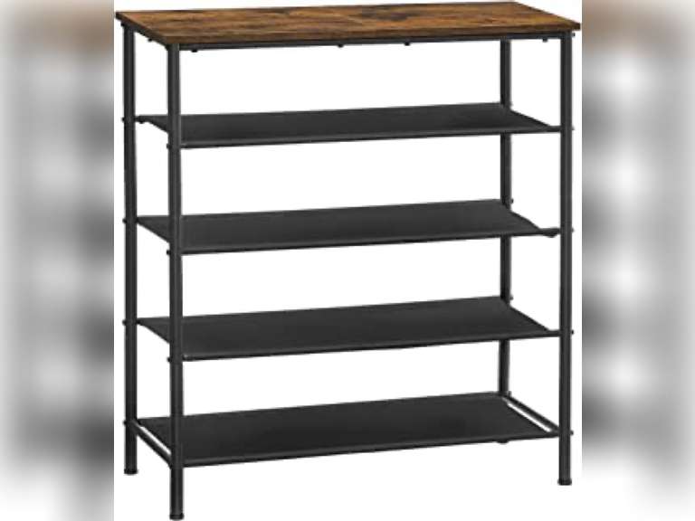 VASAGLE Shoe Rack 5 Tier, Narrow Shoe Organizer for Closet Entryway