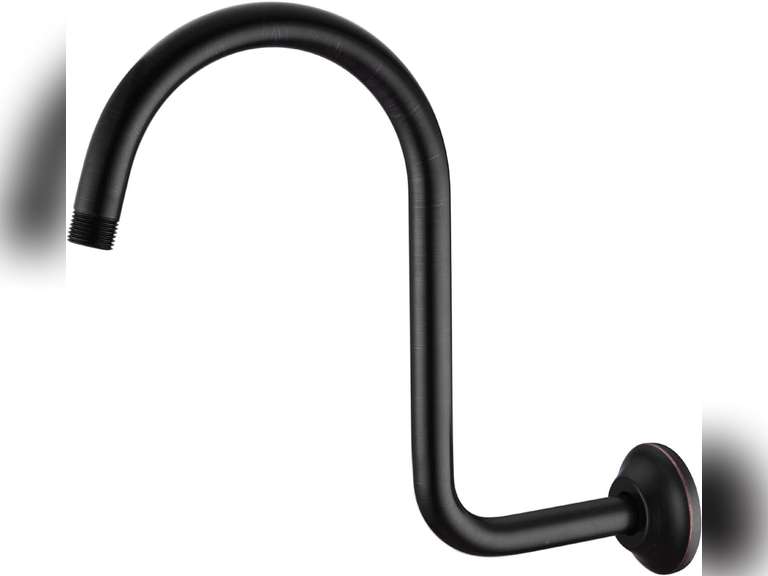 BESTILL 13 Inch S Shape Shower Head High Rise Extension Shower Arm and