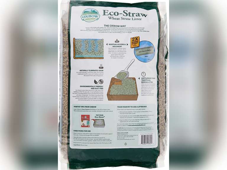Oxbow Eco Straw Pelleted Wheat Straw Litter for Small Animals 20 lb 19.