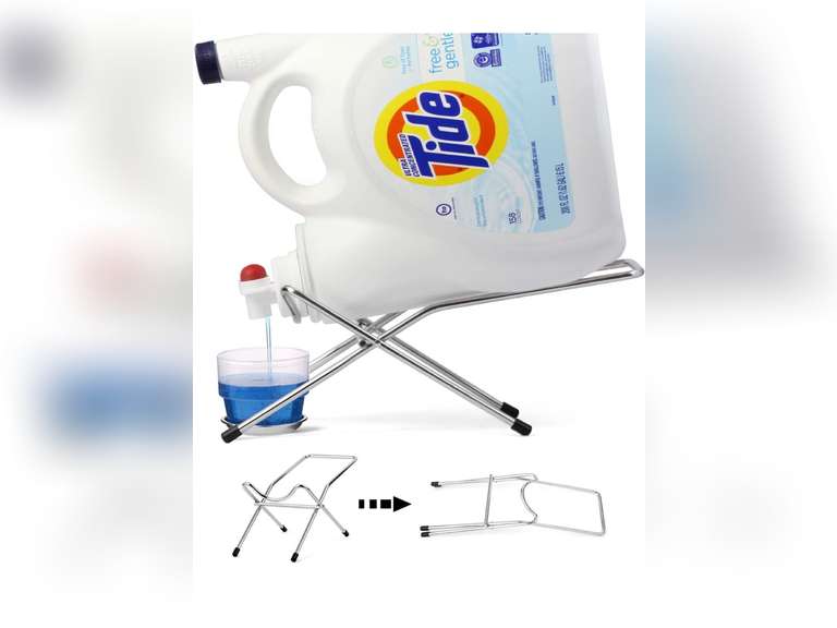 Magicfour Laundry Detergent Cup Holder Drip Catcher, Stainless Steel