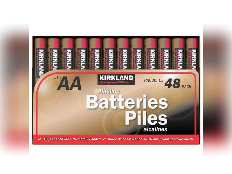Kirkland AA Batteries Pack of 48, 1 Missing 20 Quarter Price