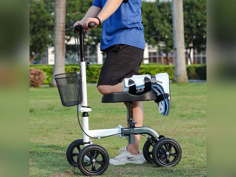 RINKMO Knee Scooter,AllTerrain Foldable Knee Scooter Walker Economical