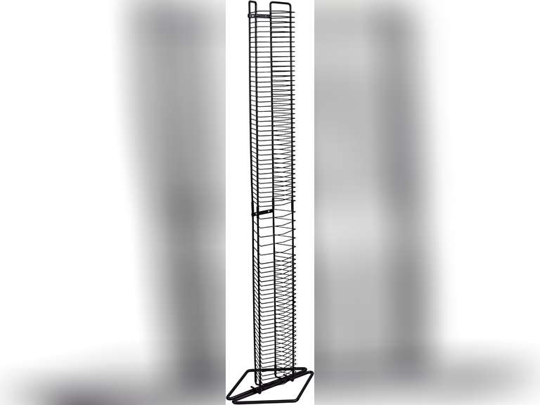 Atlantic Onyx Wire CD Tower Holds 80 CDs in Matte Black Steel, PN 1248 80 CDs Tower 26.93