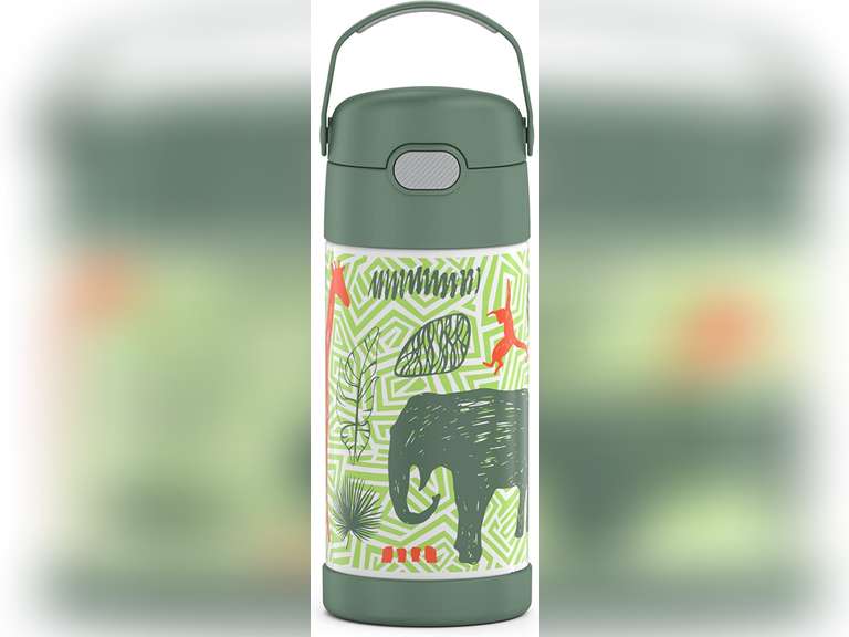 THERMOS FUNTAINER 12 Ounce Stainless Steel Vacuum Insulated Kids Straw