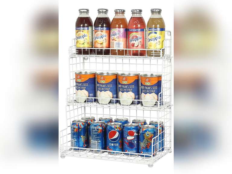 X-cosrack Stackable Wire Basket 3 Tier Countertop& Wall Mounted Metal ...