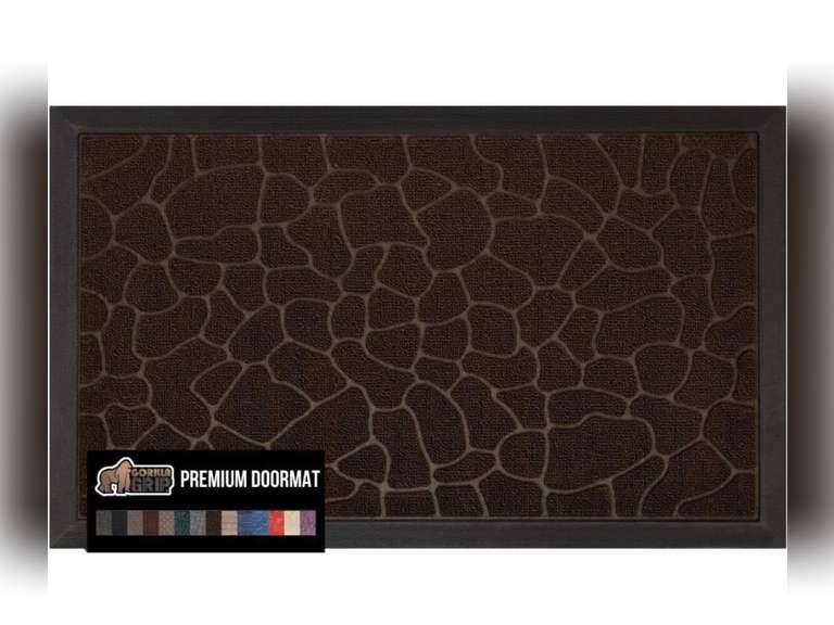 Gorilla Grip Natural Rubber Doormats, 29x17 Rectangle 58 Quarter Price