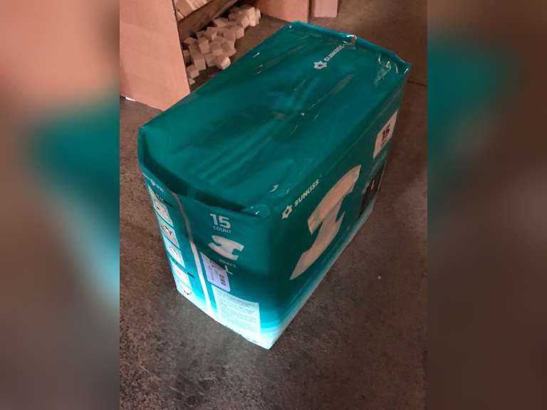 SUNKISS TrustPlus Adult Diapers with Maximum Absorbency, Disposable Incontinence Briefs with