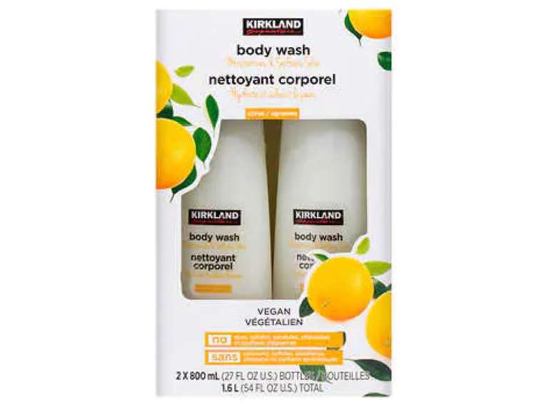 Kirkland Signature Liquid Body Wash, Natural Citrus, 27 fl oz, 2count