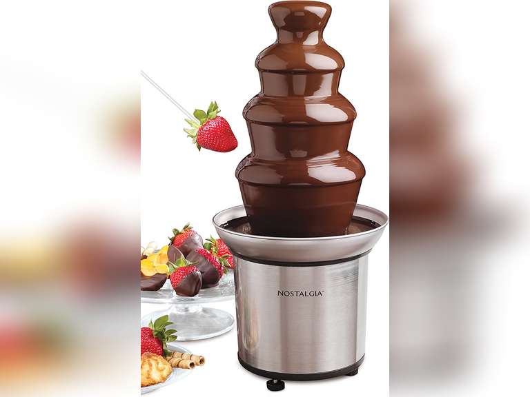 Nostalgia Electric Chocolate Fondue Fountain, 32Ounce, 4 Tier Set
