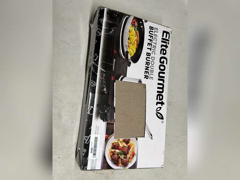 Elite Gourmet EDB302BF Countertop Double Cast Iron Burner, 1500 Watts