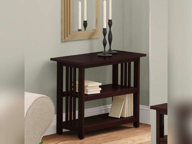 Mission Under Window Bookshelf with 2 Shelves, Espresso 136.52