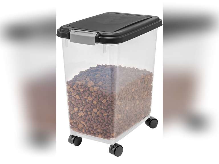 IRIS USA 25Lbs./33Qt. WeatherPro Airtight Pet Food Storage Container