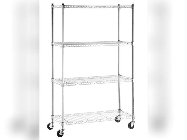 Amazon Basics 4Shelf Adjustable, Heavy Duty Storage Shelving Unit on 3