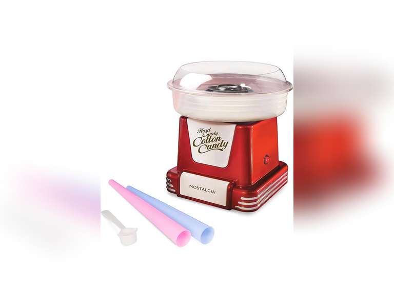 Nostalgia Retro Countertop Cotton Candy Maker, Vintage Candy Machine for Hard Candy & Flossing