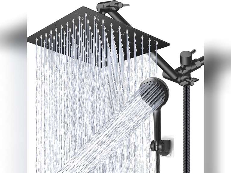 12 Inch Shower Head Combo,High Pressure Rain Shower Head with 11 Inch