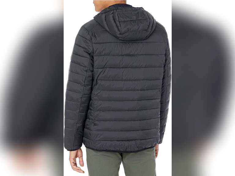 Amazon Essentials Men's Lightweight Water-Resistant Packable Hooded Puffer Jacket. Size: M 34.9