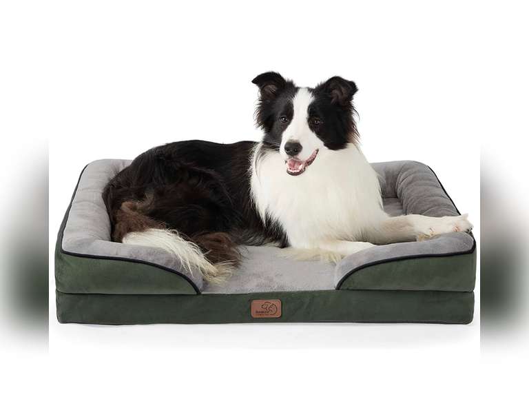 Bedsure Large Orthopedic Dog Bed, Bolster Dog Beds for Large Dogs