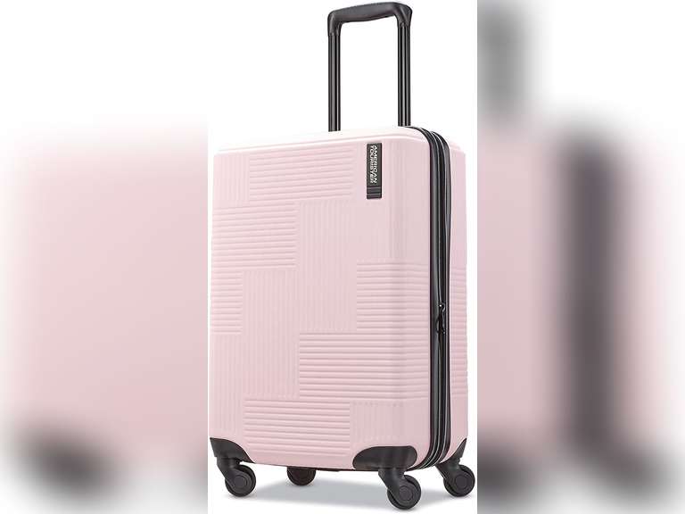 American Tourister Stratum XLT Expandable Hardside Luggage with Spinner Wheels, Pink Blush