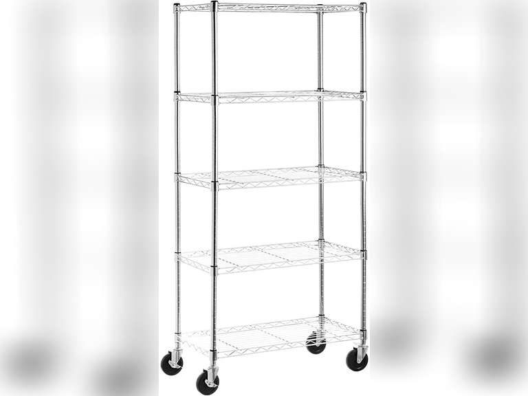 Amazon Basics 5Shelf Adjustable, Heavy Duty Storage Shelving Unit on 4