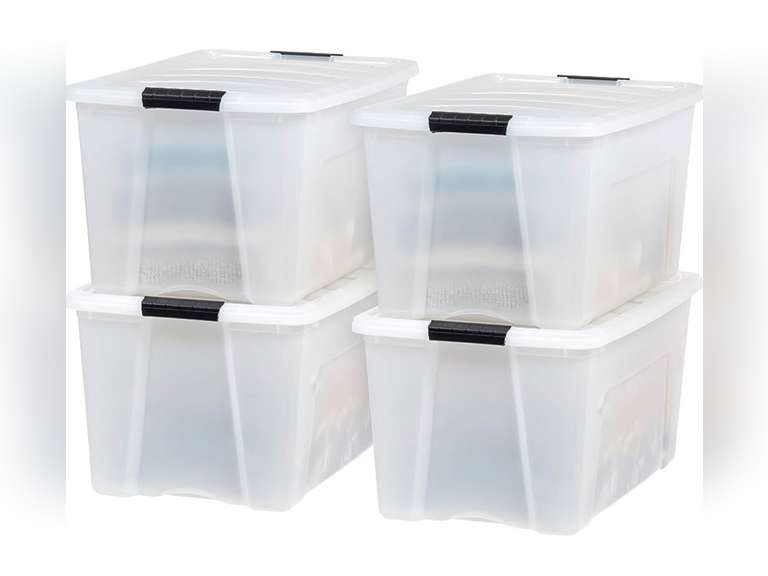 IRIS USA 72 Quart Stackable Plastic Storage Bins 76.99 Quarter Price