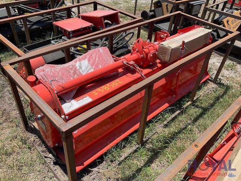 2023 Mower King TAS81 Skid Steer Tiller Attachment Royal Auction Group