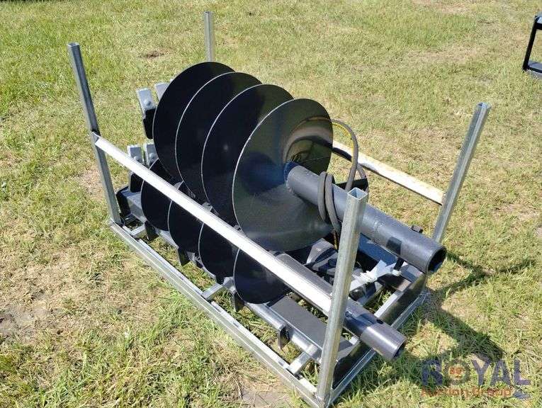 2023 JCT Skid Steer Auger Attachment w/ 3 Bits Royal Auction Group