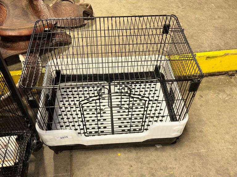 Large Guinea Pig / Rabbit Cage On Wheels Rogers Community Auction Inc.
