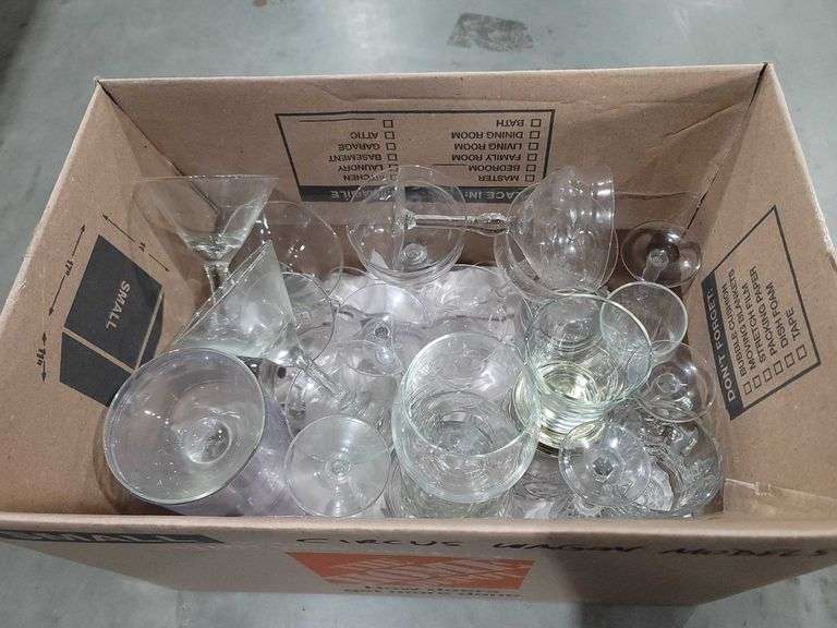 Assorted Glass Cups RES Auction Services