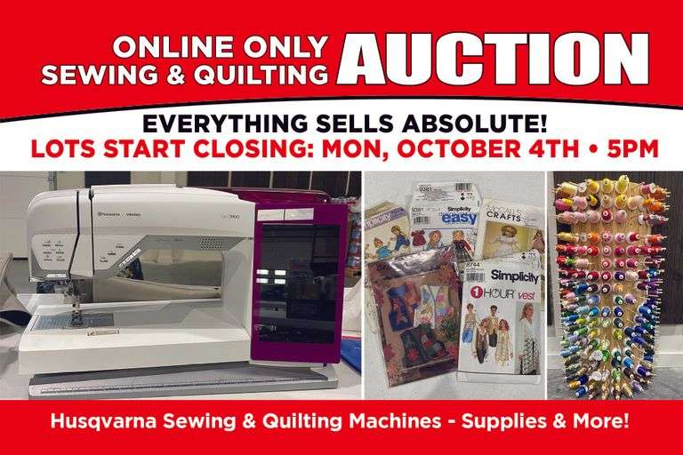 Absolute Online Only Sewing & Quilting Auction