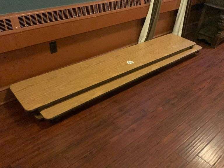 Narrow folding tables RES Auction Services