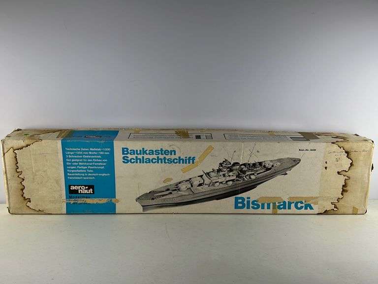 Bismarck Model Ship in Box RES Auction Services