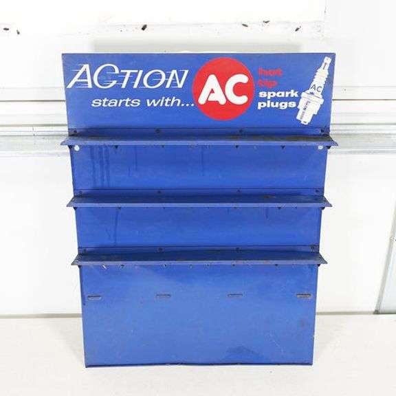 AC Spark Plugs Metal Service Department Display Rack RES Auction Services