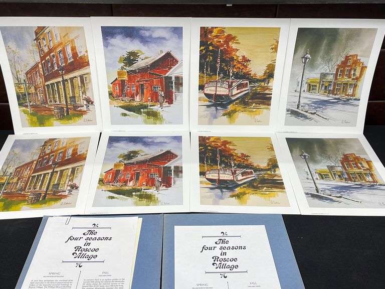 "ABSOLUTE" (2) Sets Of Roscoe Village Prints RES Auction Services