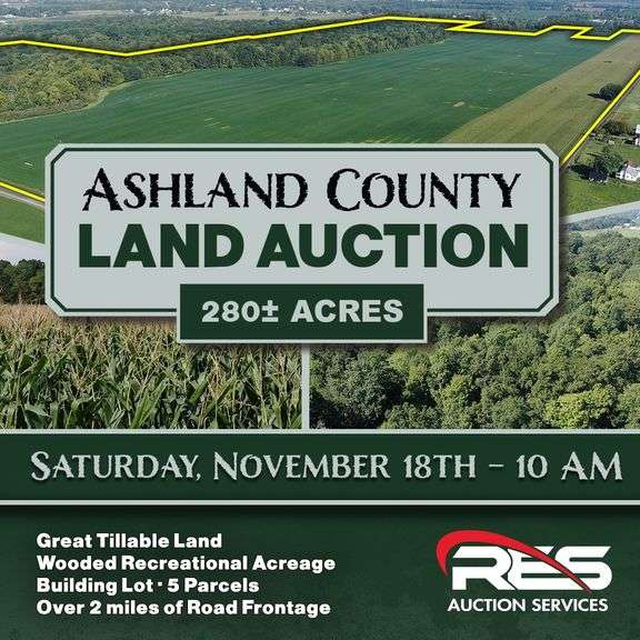 280 Acre Ashland County Land Auction RES Auction Services