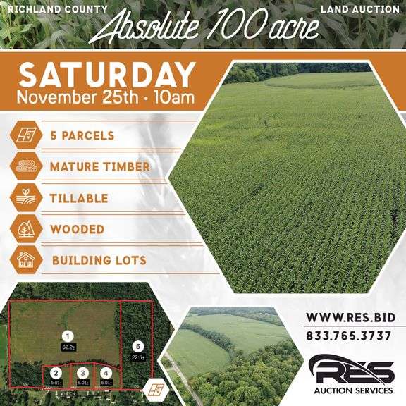 Richland County Absolute 100Acre Land Auction RES Auction Services