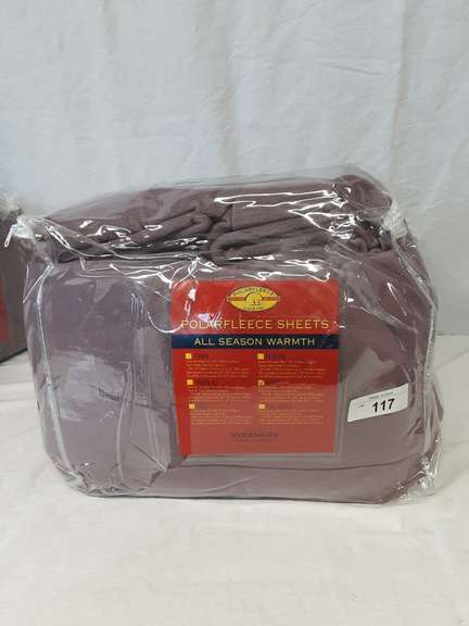 Berkshire Polar fleece sheets king plum - Rideau Auctions