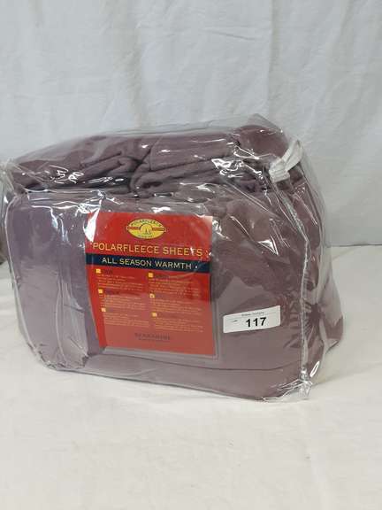 Berkshire Polar fleece sheets king plum - Rideau Auctions