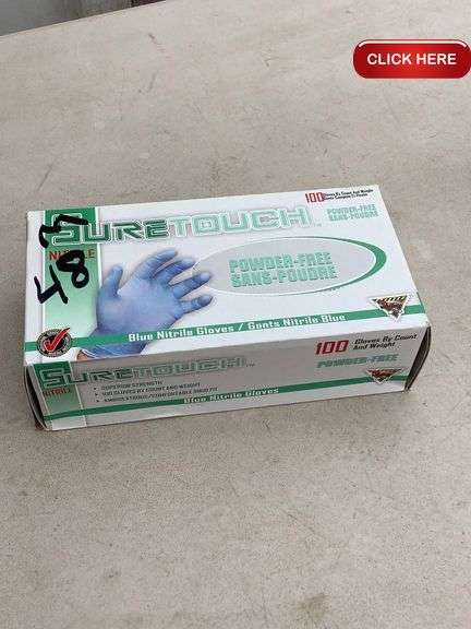 Sure touch blue nitrile gloves - Rideau Auctions