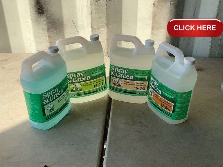 (4) spray & green fertilizer Rideau Auctions