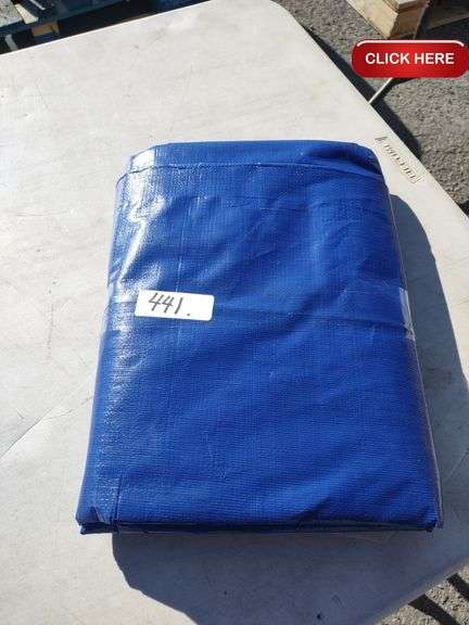 Blue Polyethylene Tarp 4'x6' | 2.9 Oz Light Duty Waterproof Cover With Grommets Every 36 Inches