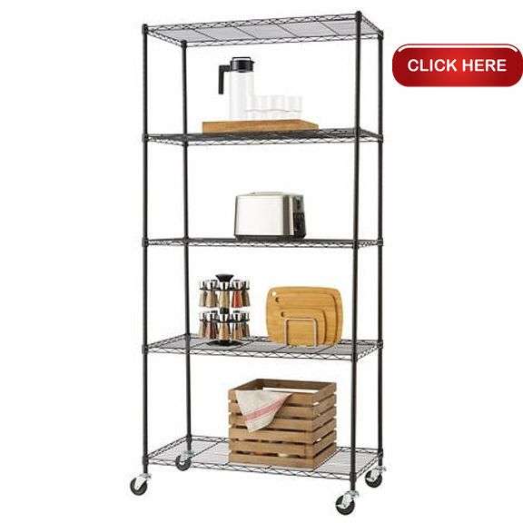 Trinity 5 tier outdoor wire shelving rack, 76.7” Rideau Auctions