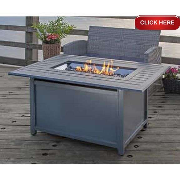 Paramount aluminum convertible LP/NG fire table Rideau Auctions