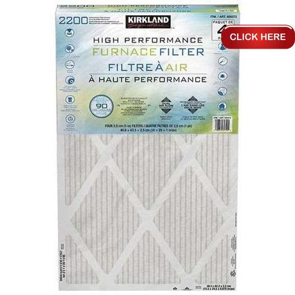 Kirkland signature high performance furnace filter 4pk Rideau Auctions