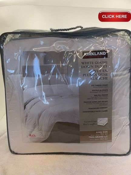 Kirkland signature white goose down duvet - Rideau Auctions