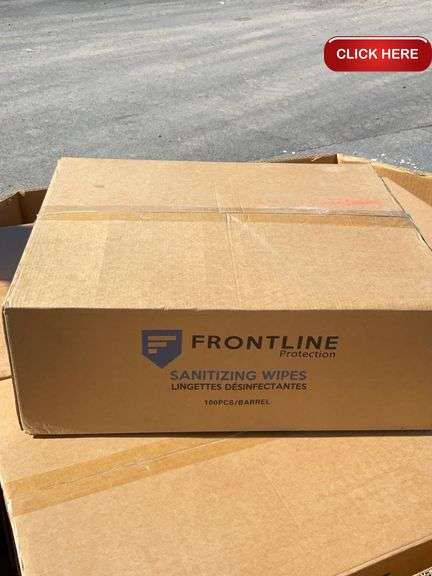 Frontline sanitizing wipes 20 containers - Rideau Auctions